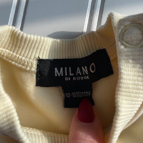 Milano di Rouge Lux Baby Signature Crew Neck Sweatshirt Size 12-18 Month - Picture 3 of 5